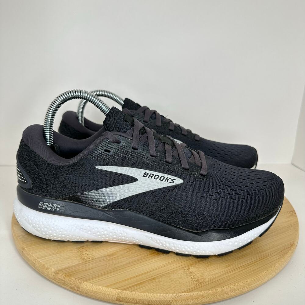 Brooks Mens Ghost 16 GTX Running Sneaker Shoes Black White Size 7.5